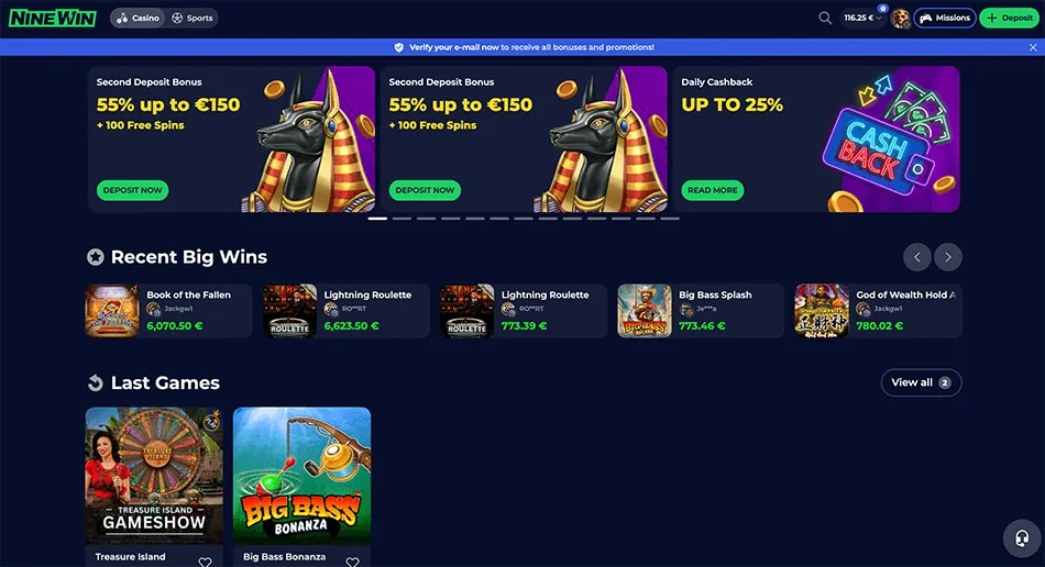 Témoignage du site Nine Casino : caractéristiques et avantages des astuces